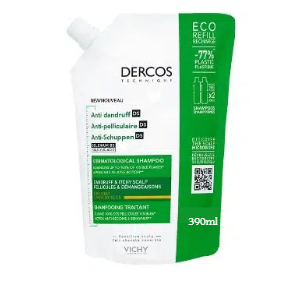 VICHY DERCOS RECHARGE SHAMPOING ANTI-PELLICULAIRE CHEVEUX SECS 390ml