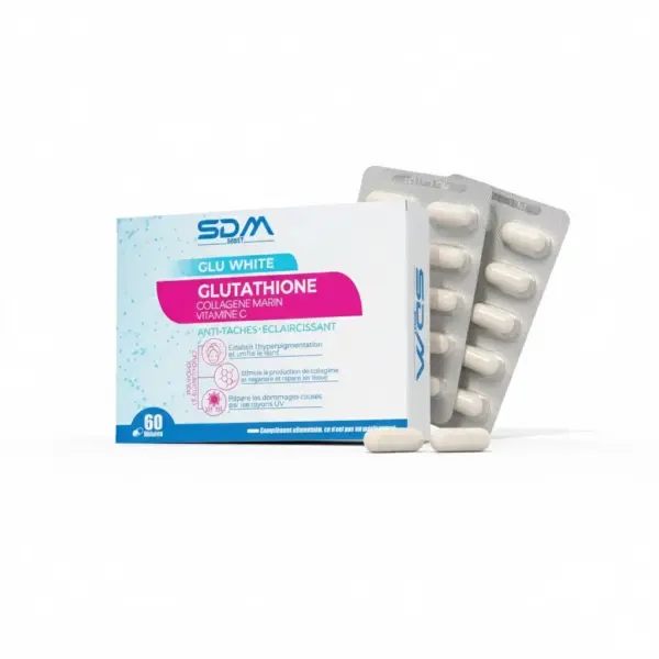 SDM GLU WHITE GLUTATHIONE COLLAGENE MARIN VIT C 60 GELULES